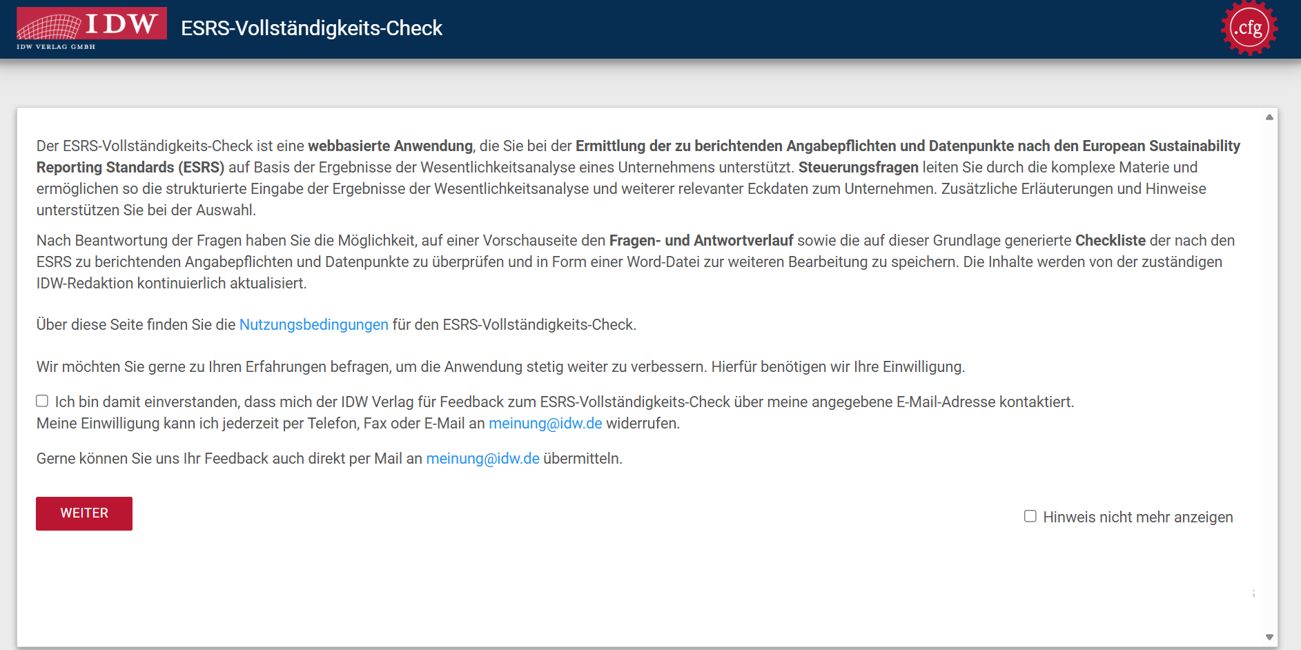 ESRS-Vollständigkeits-Check